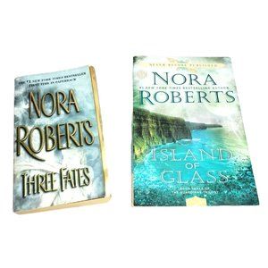 Nora Roberts Three Fates & Island Of Glass Paper Back Books
